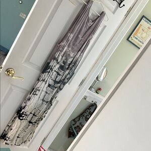 Gray and Black Tie-Dye Maxi Dress